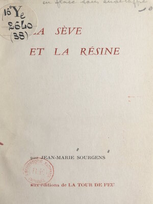 cover image of La sève et la résine